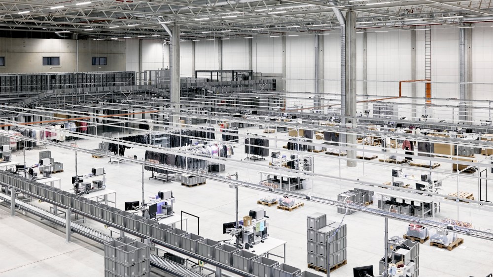 The new Mytheresa distribution center at the Halle/Leipzig airport in Germany.