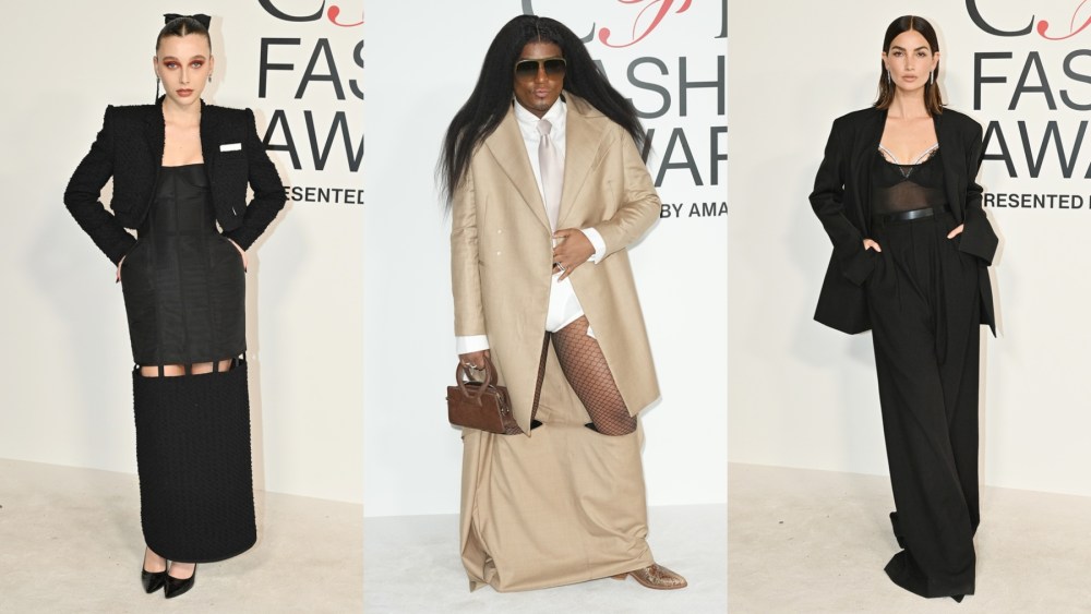 Emma Chamberlain, Law Roach and Lily Aldridge at the 2023 CFDA Fashion Awards on Nov. 6 in New York.