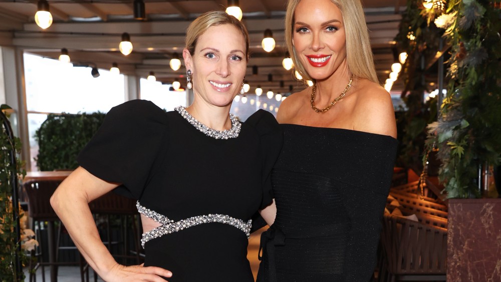 LONDON, ENGLAND - NOVEMBER 14: Zara Tindall and Rebecca Vallance attend a VIP breakfast celebrating the relaunch of Rebecca Vallance at Harrods on November 14, 2023 in London, England. 

Photo by Hoda Davaine/Dave Benett