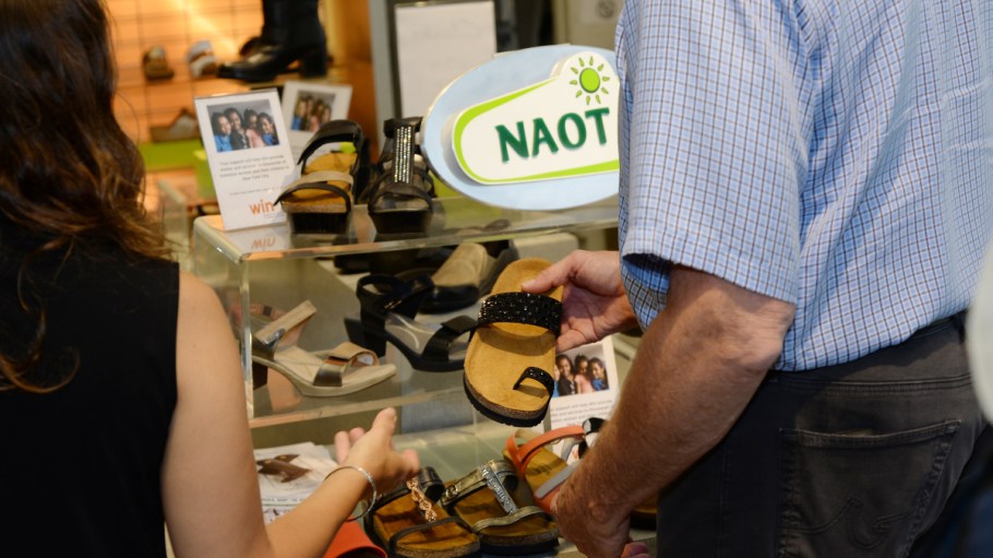 A general view of atmosphere during NAOT Sandal Sip 'N Show at Orva beneftting WIN on August 13, 2015 in New York City.