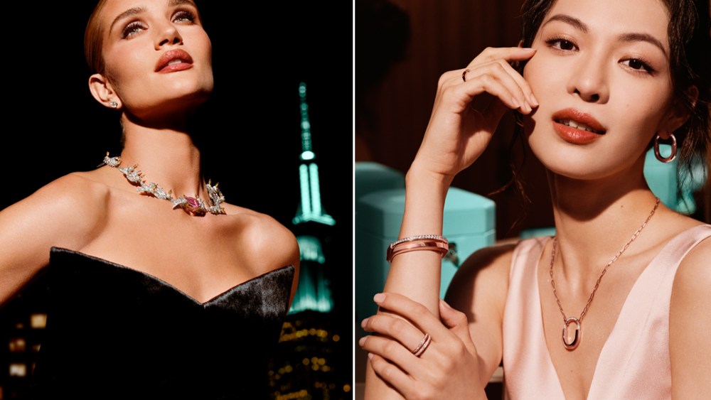 Rosie Huntington-Whiteley and Elaine Zhong/ Tiffany