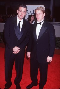 Ben Affleck & Matt Damon during 55th Annual Golden Globe Awards at Beverly Hilton Hotel in Beverly Hills, California, United States. (Photo by Jeffrey Mayer/WireImage)