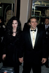 Nicolas Cage and guest during The 45th Annual Golden Globe Awards at Beverly Hilton Hotel in Beverly Hills, California, United States. (Photo by Ron Galella/Ron Galella Collection via Getty Images)