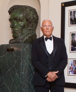 Fashion designer Giorgio Armani, arrives at the White House in Washington, DC, USA on 18 October 2016,  for the Italy State Dinner for Prime Minister of Italy Matteo Renzi and his wife Agnese Landini, hosted by U.S. President Barack Obama and First Lady Michelle Obama, their final state dinner. (Photo by Cheriss May/NurPhoto via Getty Images)