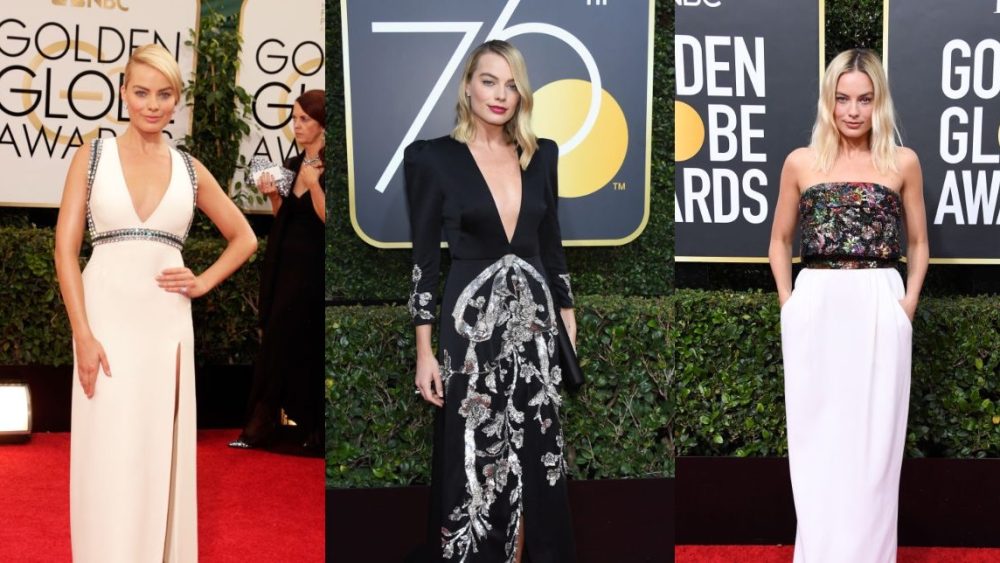 Margot Robbie Golden Globe looks from 2014, 2018, 2020