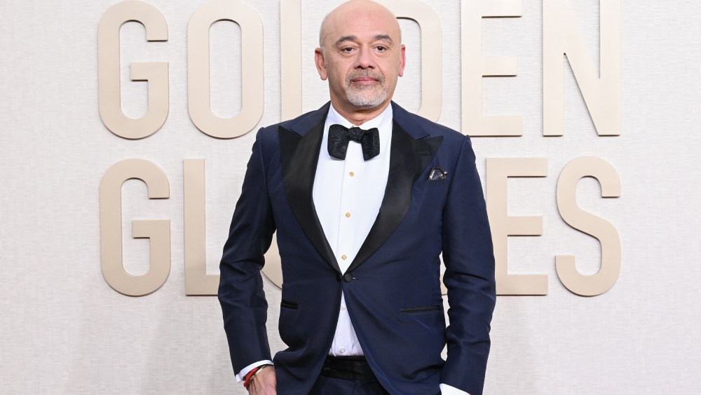 Christian Louboutin, golden globes, 2024, red carpet.