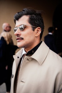 Street style at Pitti Uomo 105 in Florence, Italy.