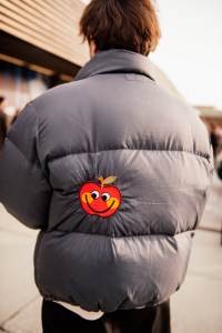 Street style at Pitti Uomo 105 in Florence, Italy.