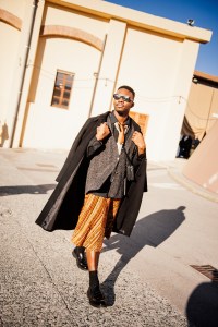 Street style at Pitti Uomo 105 in Florence, Italy.