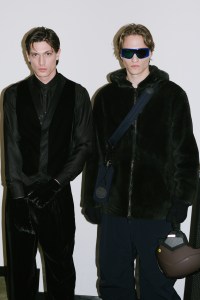 Backstage at Giorgio Armani Men's Fall 2024
