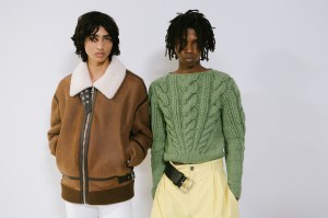 Backstage at Loewe Men's Fall 2024