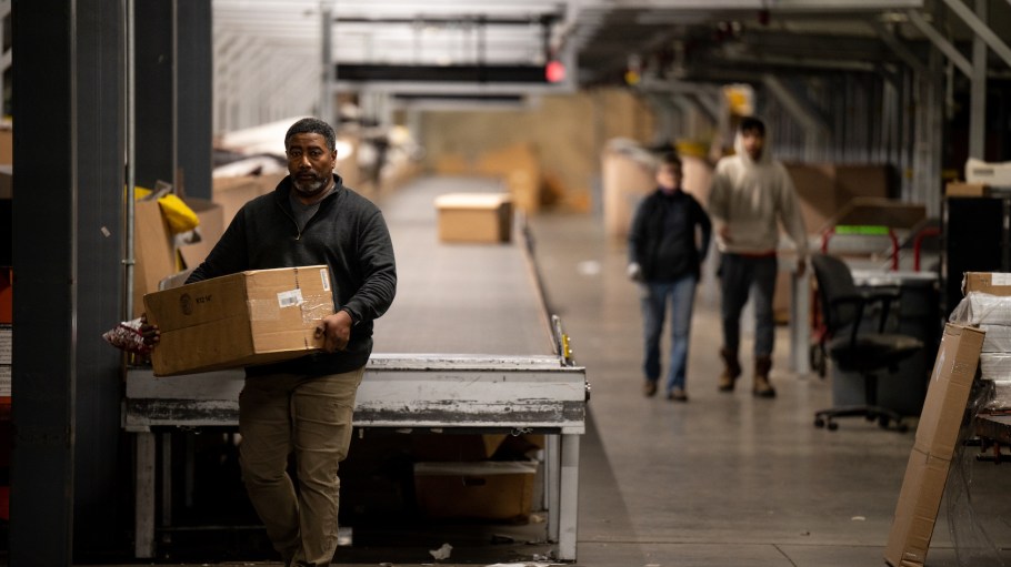UPS is attributing the cuts at the Louisville Centennial Hub, seen here, to fewer packages moving through its network.