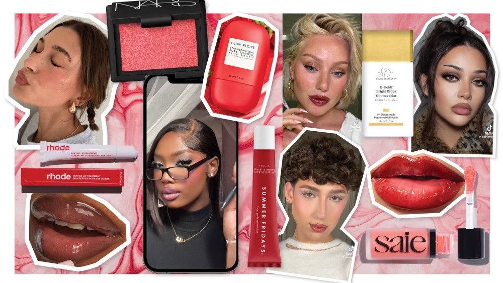 TikTok beauty trends like cherry lips are multiplying.