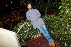 Leo Reilly at The Day I Met Björk: An Exhibition of Photographs by Spike Jonze held at Arroz & Fun on February 15, 2024 in Los Angeles, California.