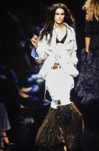 Models walk the runway during the Spring 1981 Paris runway shows.