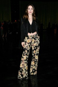 Lily Collins  at the Saint Laurent Fall 2024 Ready-to-Wear show