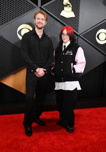 FINNEAS and Billie Eilish at the 66th Annual GRAMMY Awards held at Crypto.com Arena on February 4, 2024 in Los Angeles, California.