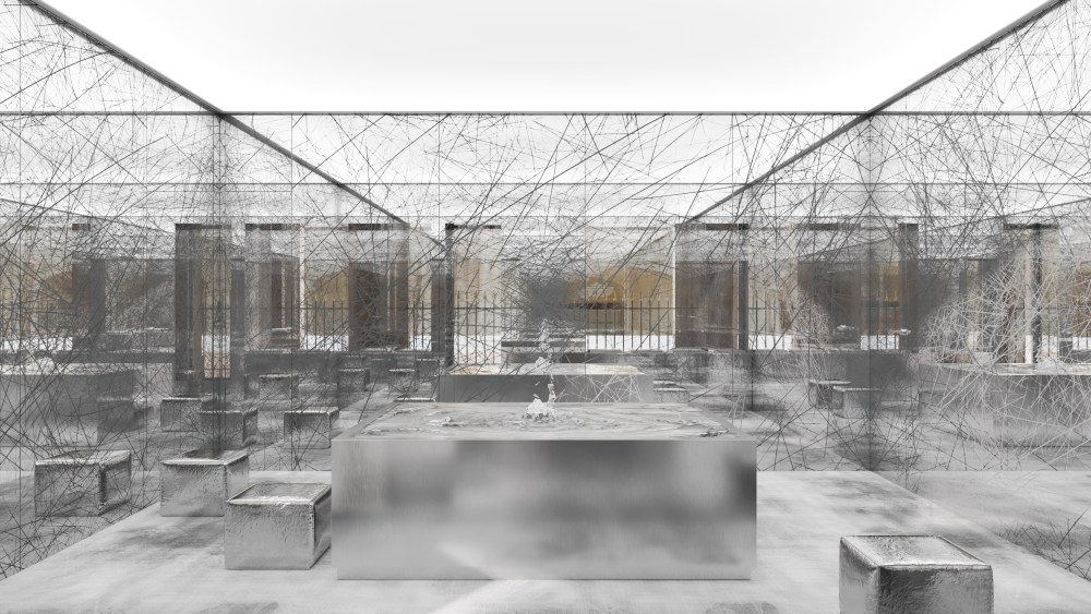 Inside Avgvst x Crosby Studios’ “La Fontaine” pop-up in Palais-Royal.