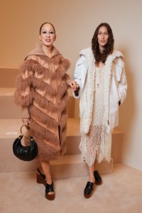 Anna Cleveland and Pat Cleveland at Paris Fashion Week