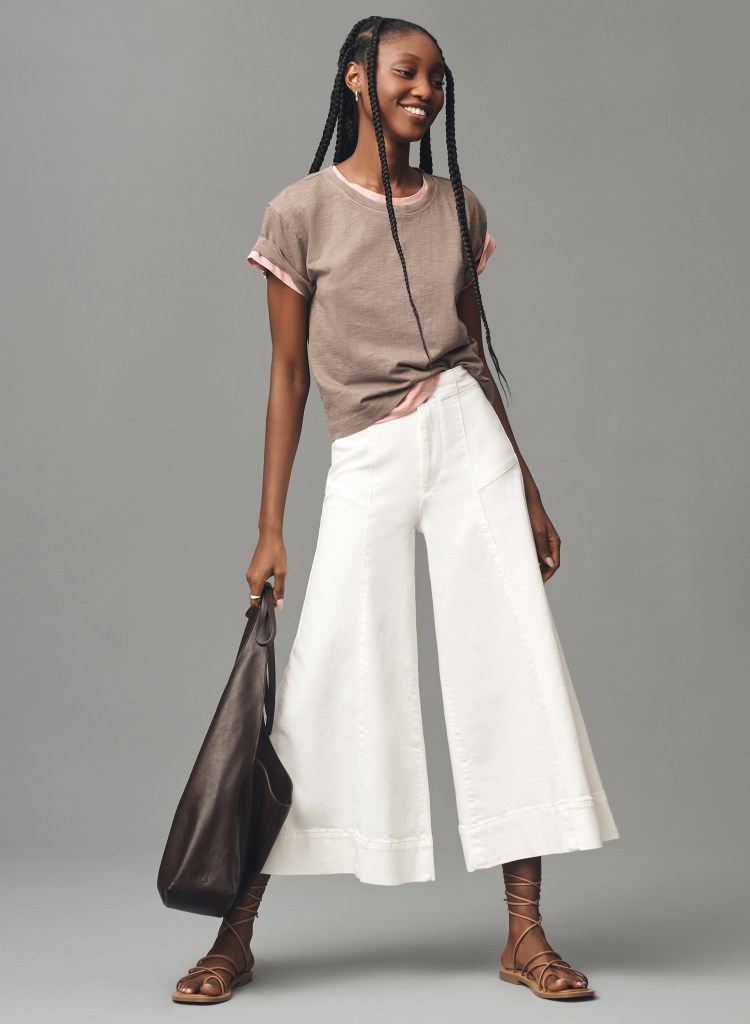 A look from Anthropologie's regenerative cotton capsule.
