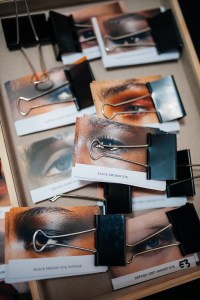 Backstage at the Mugler fall 2024 ready-to-wear show at Paris Fashion Week.