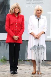 Brigitte Macron and Queen Camilla visit Notre Dame Cathedral on September 21, 2023 in Paris, France.