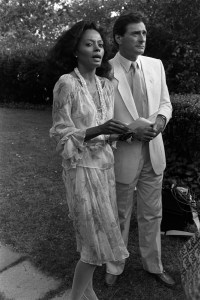 Diana Ross (L) attends an event at Gracie Mansion in New York City on June 24, 1981.