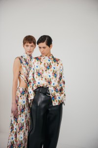 Backstage at the Loewe fall 2024 ready-to-wear show at Paris Fashion Week.