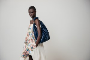 Backstage at the Loewe fall 2024 ready-to-wear show at Paris Fashion Week.