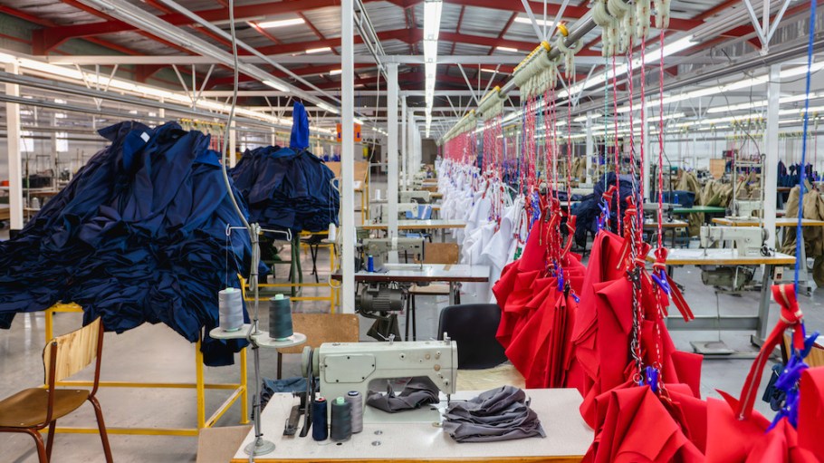 A textile factory in Africa.