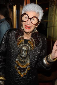 Iris B. Apfel attends the "Cartier I Love You" dinner at La Grenouille.