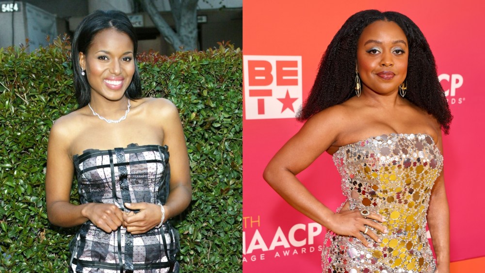(L-R): Kerry Washington at the 2004 NAACP Image Awards. Quinta Brunson at the 2003 NAACP Image Awards.