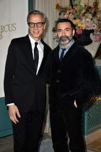 Geoffroy van Raemdonck and Daniel Roseberry at the Neiman Marcus Award Ceremony