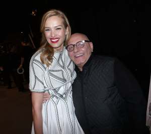 Petra Nemcova and Max Azria at the Herve Leger Fall 2016 Ready-to-Wear Collection