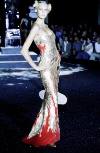 Shirley Mallmann at the Herve Leger Fall 1999 Couture show.
