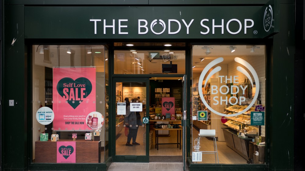 The Body Shop on Middlesbrough high street in Middlesbrough, England.
