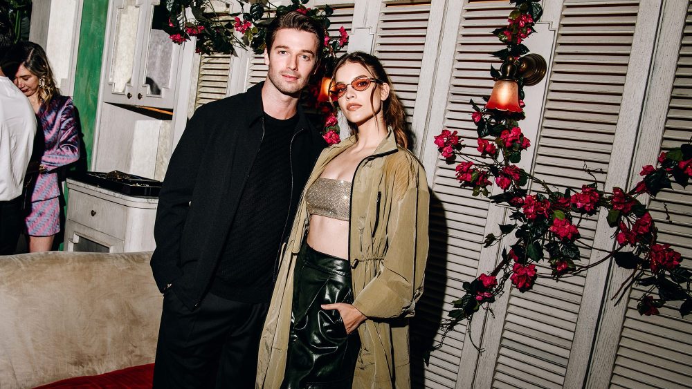 Patrick Schwarzenegger and Barbara Palvin at the Emporio Armani SS24 Launch Party held at Socialista New York on April 24, 2024 in New York, New York.