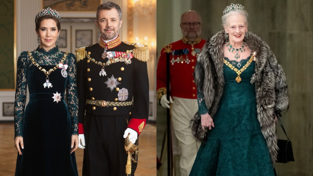 Royal portrait of Queen Mary and King Frederik X of Denmark; Queen Margrethe in TK.