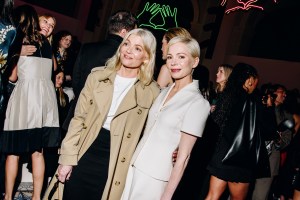 Kate Young and Michelle Williams at Dior Pre-Fall 2024 Show held at the Brooklyn Museum on April 15, 2024 in New York.