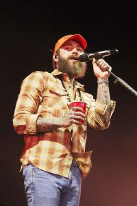 INDIO, CALIFORNIA - APRIL 27: (FOR EDITORIAL USE ONLY) Post Malone performs at the T-Mobile Mane Stage during the 2024 Stagecoach Festival at Empire Polo Club on April 27, 2024 in Indio, California. (Photo by Amy Sussman/Getty Images for Stagecoach)