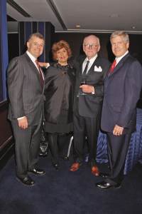 William Lauder, Roseanne Cumella, Bruce Nordstrom and Abbey Doneger at the Legal Momentums fund raising dinner for their Pipeline Program at the Sheraton New York in 2009.