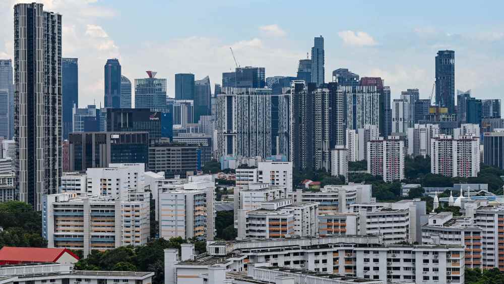 A view shows the skyline of buildings seen from Mount Faber hill in Singapore on October 25, 2023. (Photo by Roslan RAHMAN / AFP) (Photo by ROSLAN RAHMAN/AFP via Getty Images)