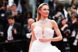 CANNES, FRANCE - MAY 20: Candice Swanepoel attends the "The Apprentice" Red Carpet at the 77th annual Cannes Film Festival at Palais des Festivals on May 20, 2024 in Cannes, France. (Photo by Andreas Rentz/Getty Images)