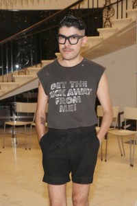 NEW YORK, NY - SEPTEMBER 09:  Fashion design winner from Project Runway All Stars Season 1, Mondo Guerra attends Viktor Luna fashion show during New York Fashion Week September 2016 at the Museum of the City of New York on September 9, 2016 in New York City.  (Photo by Mireya Acierto/Getty Images)