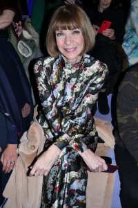 Anna Wintour in the front row at Tom Ford Fall 2018.