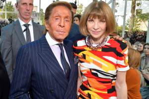 Valentino and Anna Wintour in the front row at Valentino Spring 2019.