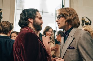 Daniel Brühl as Karl Lagergeld, Arnaud Valois as Yves Saint Laurent