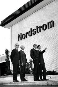 Bruce Nordstrom with second- and third-generation members of the family.