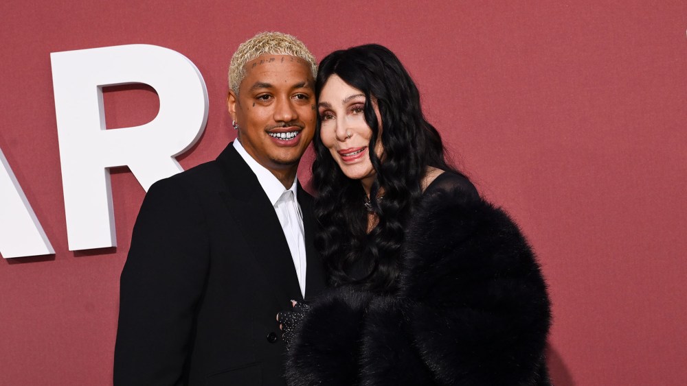 Alexander Edwards and Cher at the amfAR Gala Cannes 2024 held at the Hotel du Cap-Eden-Roc on May 23, 2024 in Cap d'Antibes, France.