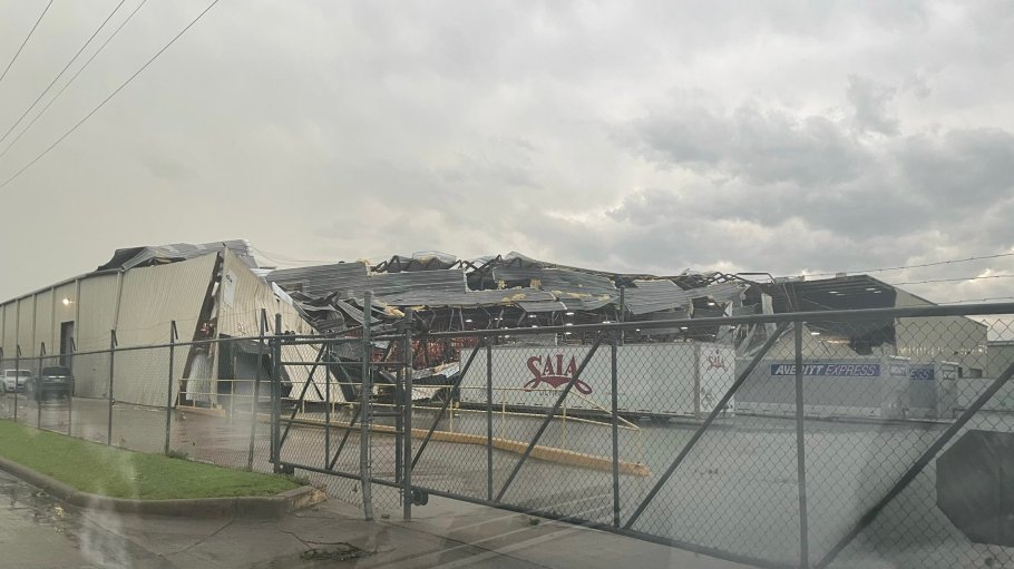A heavy portion of the damage came at the receiving area of the warehouse, which is the designated area where incoming goods are processed. Tim Anders, the photojournalist covering the site, said the receiving area “has been peeled back like a banana.”